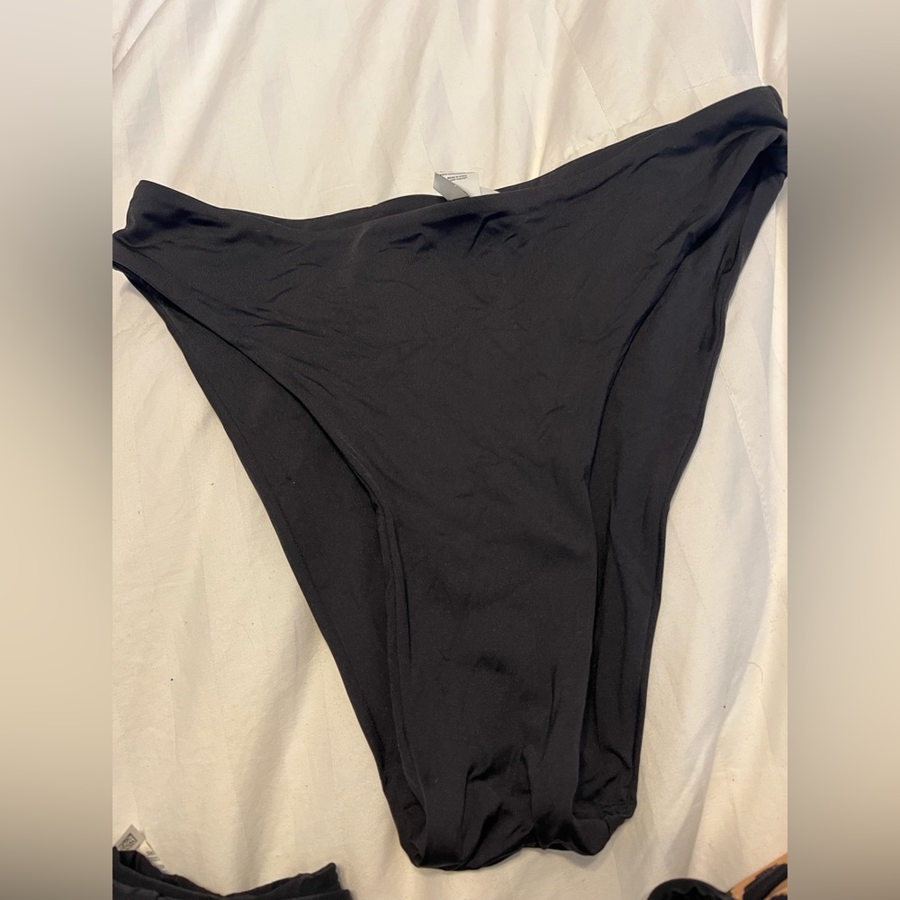 Toluca Black High-Cut Bikini Bottom